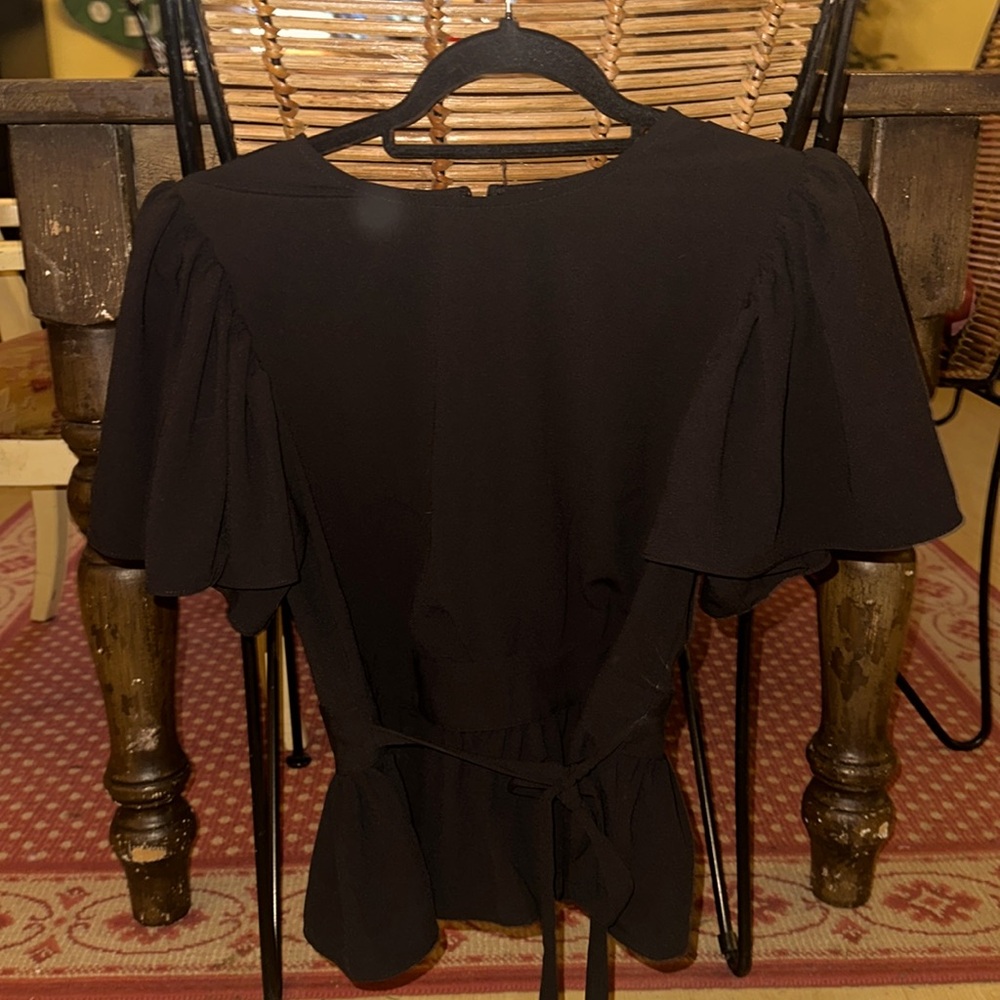 NWT black frilly blouse from Express
